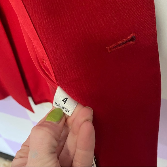 Vintage Red Double-breasted Blazer - Picture 7 of 15